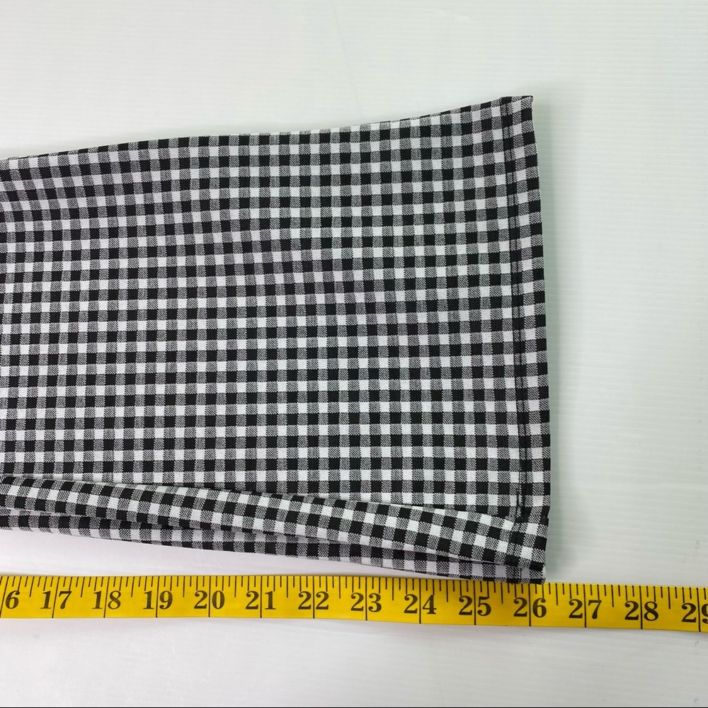 Forever 21 Black & White Checked Flare Pants - Picture 5 of 6
